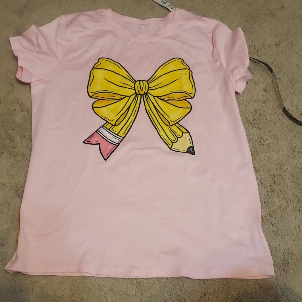 Teacher Pencil Pink Tee